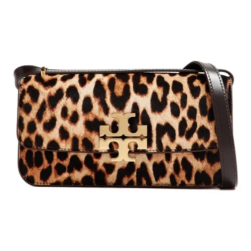 TORY BURCH Eleanor Calf Hair Crossbody Bag, Shoulder Bag Small Size Women's Brown & Multicolor