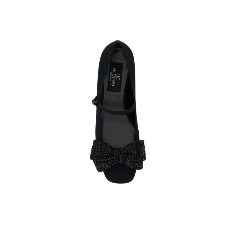 Valentino Bow Embellished Slip-On Flat Shoes Women's-4