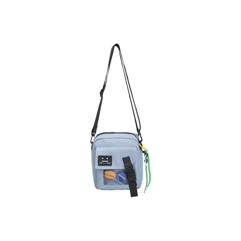 LUVISTRUE Nylon Crossbody Bag, Cell Phone Shoulder Bag Small Size Men's Ecru/Black/Green/Blue-15