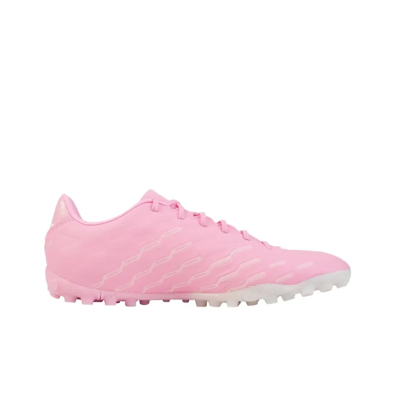 LiNing TF Rubber Broken Studs Artificial Ground Wear-Resistant Slip-Resistant Soccer Shoes Men's Pink White-1