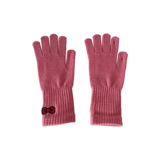 MUSTKOO Knitted Fabric Knit Gloves Women's-1