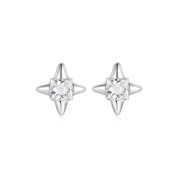 KADER Star Wish Series 925 Sterling Silver Stud Earrings Women's Silver, Bestie Same Style Women's Girlfriend Gift Set