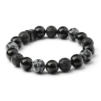 LANMUYINNUO Obsidian Bracelets Unisex