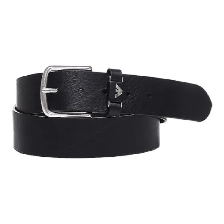 EMPORIO ARMANI Logo Plaque Buckle Belt-1