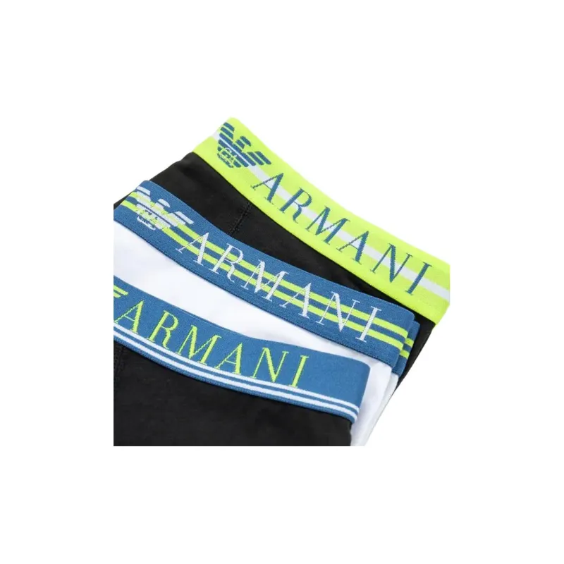 EMPORIO ARMANI Logo Embroidered Three Pack Boxers-2