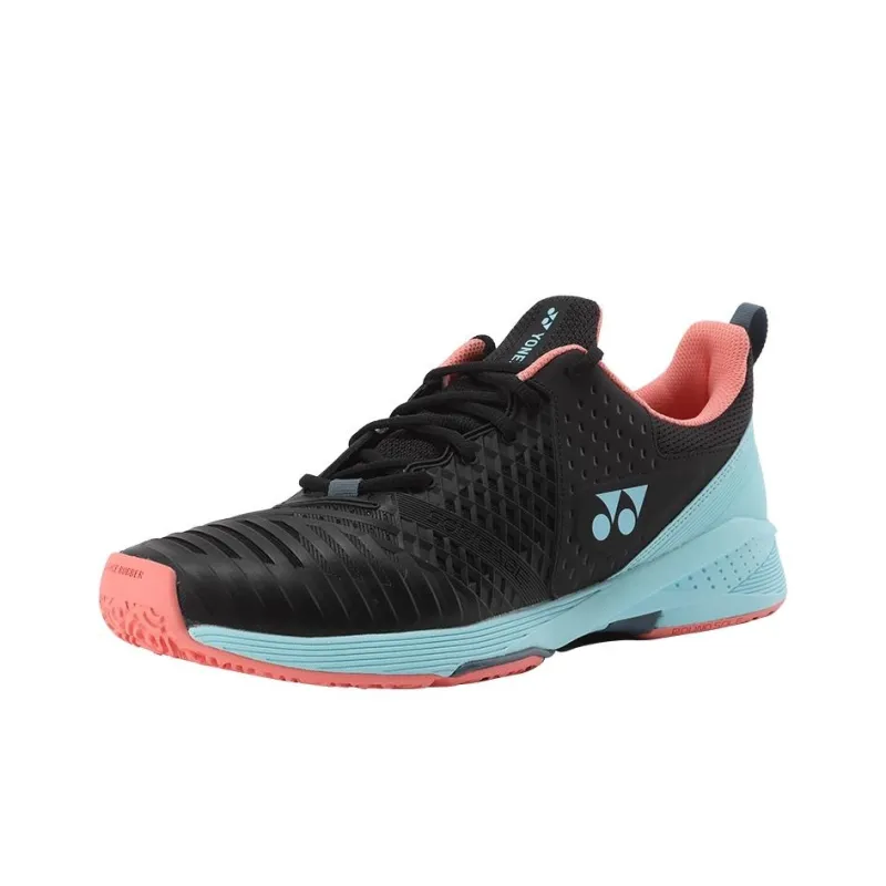 YONEX Breathable Low Top Tennis Shoes Unisex Black Sky Blue-1