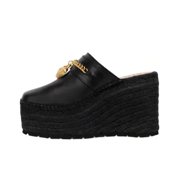 MOSCHINO Padlock-detail Platform Wedge Espadrilles