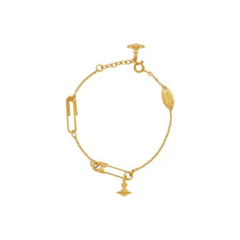 Vivienne Westwood Recycled Silver Bracelets Unisex Gold