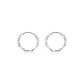 Bamboo Hoop Earrings [Sterling Silver]