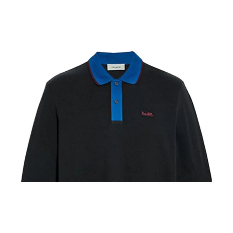 COACH Polo Shirts Men Black-3