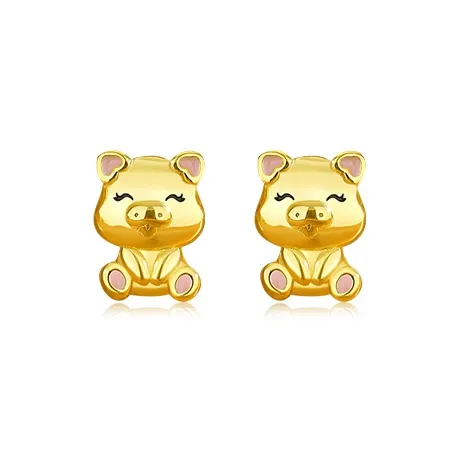 KING TAI SANG S925 Silver Stud Earrings Women's-14