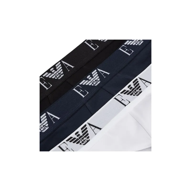 EMPORIO ARMANI Three-pack Of Briefs With Essential Monogram Logo-1