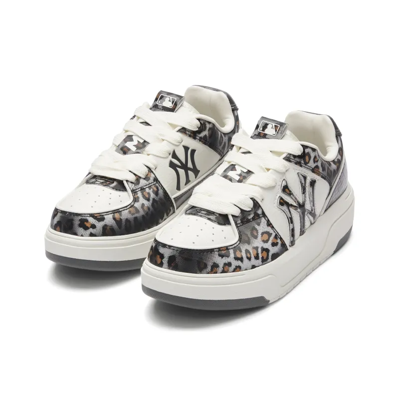 MLB Chunky Liner Anti Slip Wear Resistant Low Top Skateboard Shoes Unisex White Gray-2