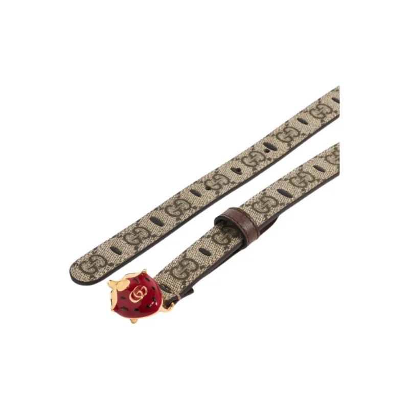 GUCCI Leather Leather Belts Women's Width  2cm-2