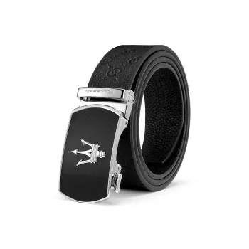Maserati Cow Leather Belt/Belt Men's Black Width 3.5cm