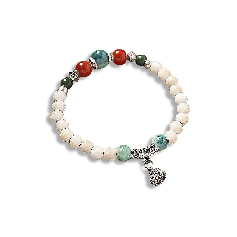 GIRATI Ceramic Bracelets Women's White/Green/Brown/Red-2