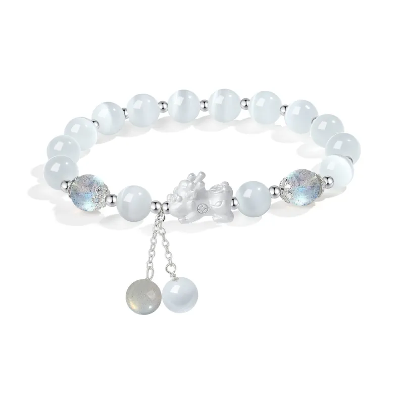 PUTUOSHANWENCHUANG Glass Cat Eye Bracelets Women's-0