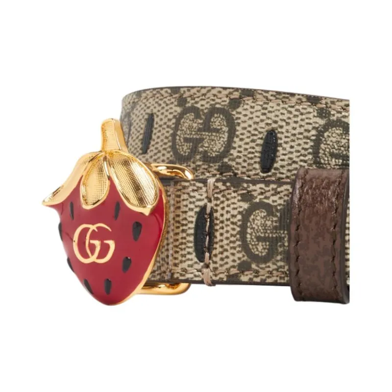 GUCCI Leather Leather Belts Women's Width  2cm-3