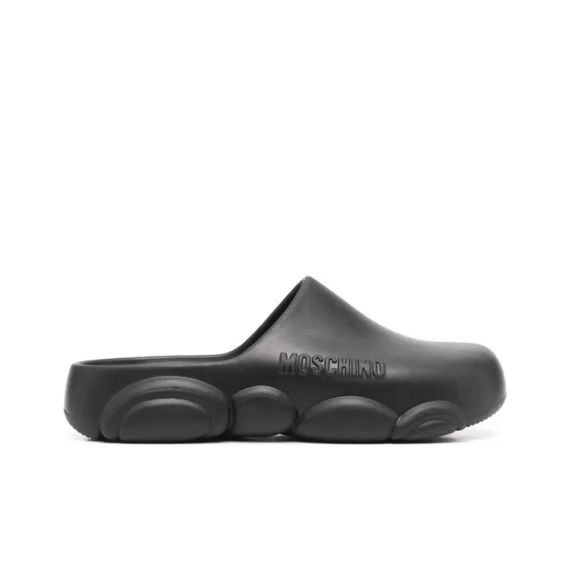 MOSCHINO Logo Embossed Mules-1