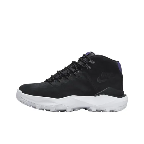 Nike Signal Anti Slip And Wear Resistant Water Resistant Mid Top Trekking Shoes Unisex Black