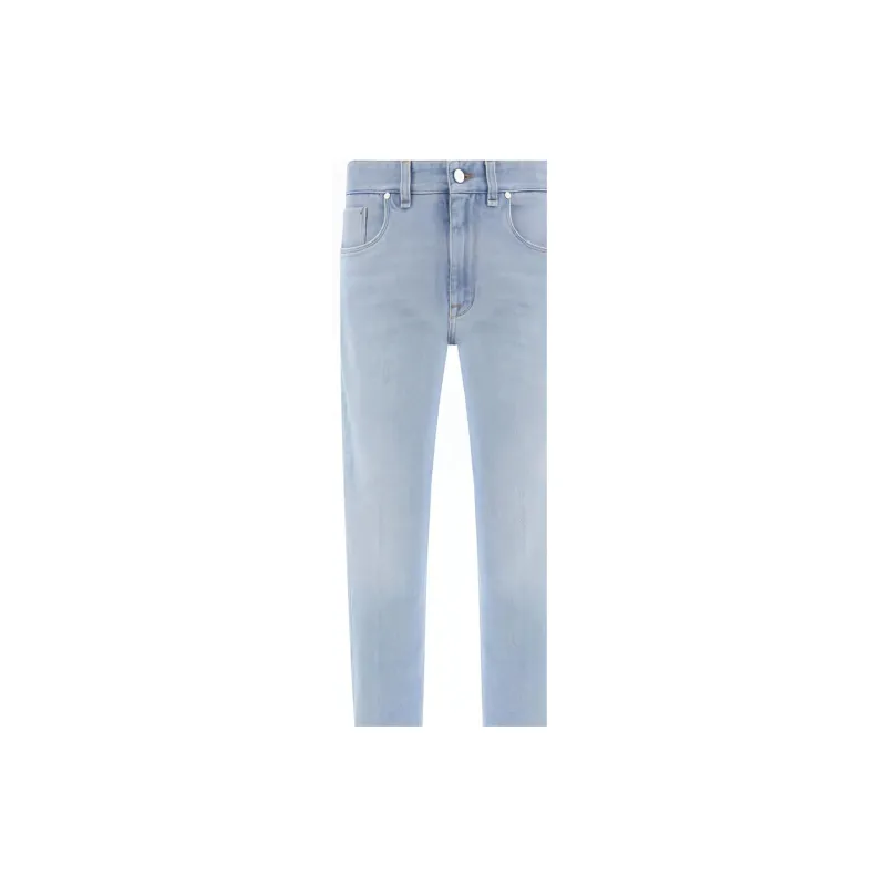 FENDI Logo Patch Tapered Jeans-5