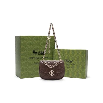 BETTINA VIVIAN PU Saddle Bag Handbag Shoulder Bag Regular Women's Brown
