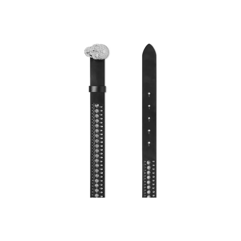 PHILIPP PLEIN Skull Buckle Leather Belt-2