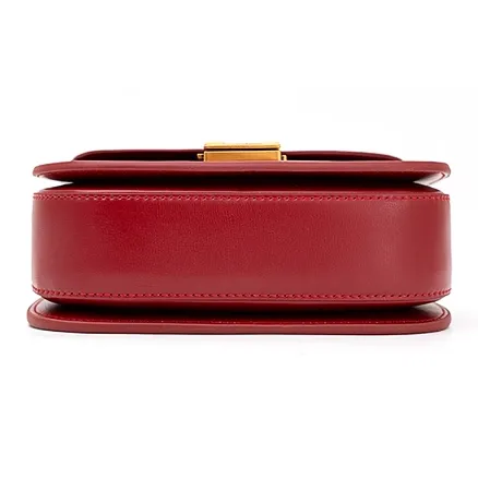 PAYOT Microfiber Synthetic Leather Wedding Bag One Shoulder Crossbody Portable Small Size Women's Burgundy-4