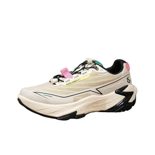 QIAODAN Light Cavalry Cushioned Slip-Resistant Low-Top Trail Running Running Shoes Men's Brown