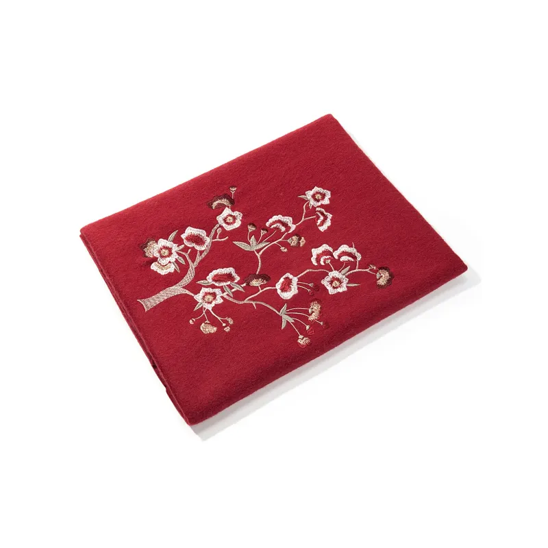 Shanghai Story Sheep Wool Knit Scarves Women's 3 Colors Available For Selection-1
