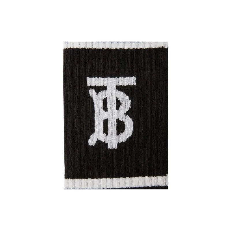 Burberry SS23 Knee-High Socks Men's 1 Pack Black-1