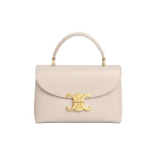 CELINE Cow Leather Shoulder Bag, Crossbody Bag, Handbag Women's Light Beige