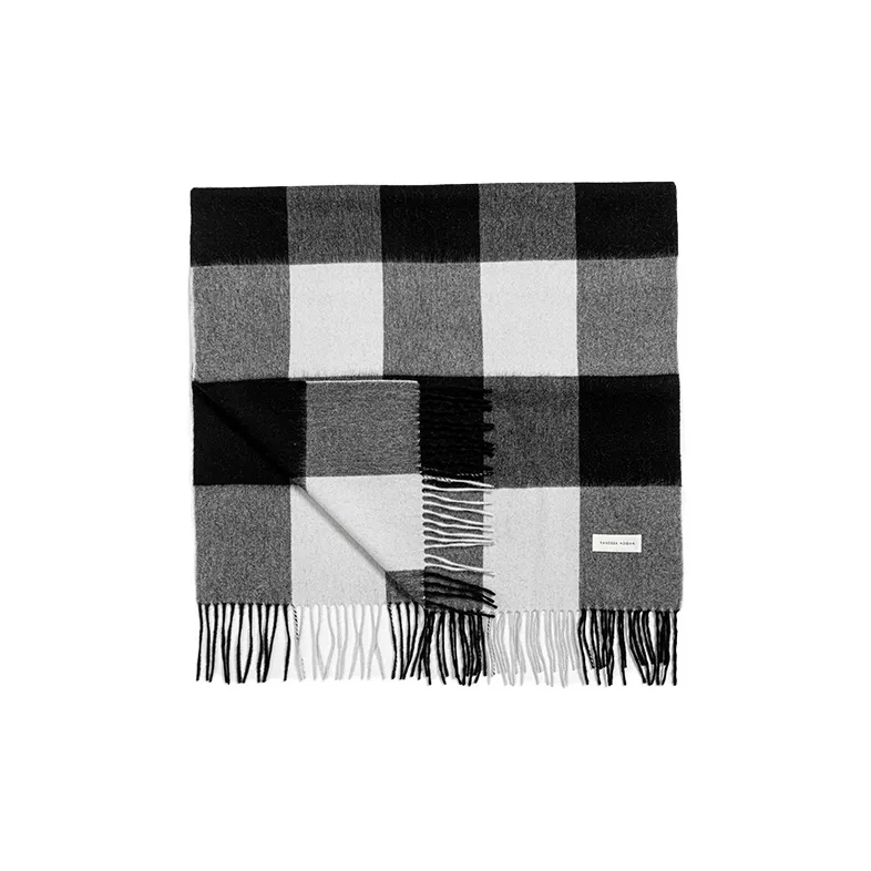 VANESSA HOGAN 100% Australian Wool Plaid Plush Yarn Shawl Cloak Unisex-8