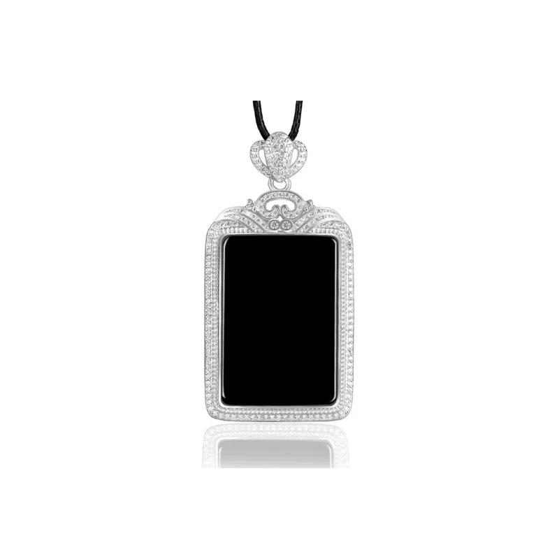 Artisan Lock Heart Jade Ice Glutinous Jadeite Necklaces Women's-3