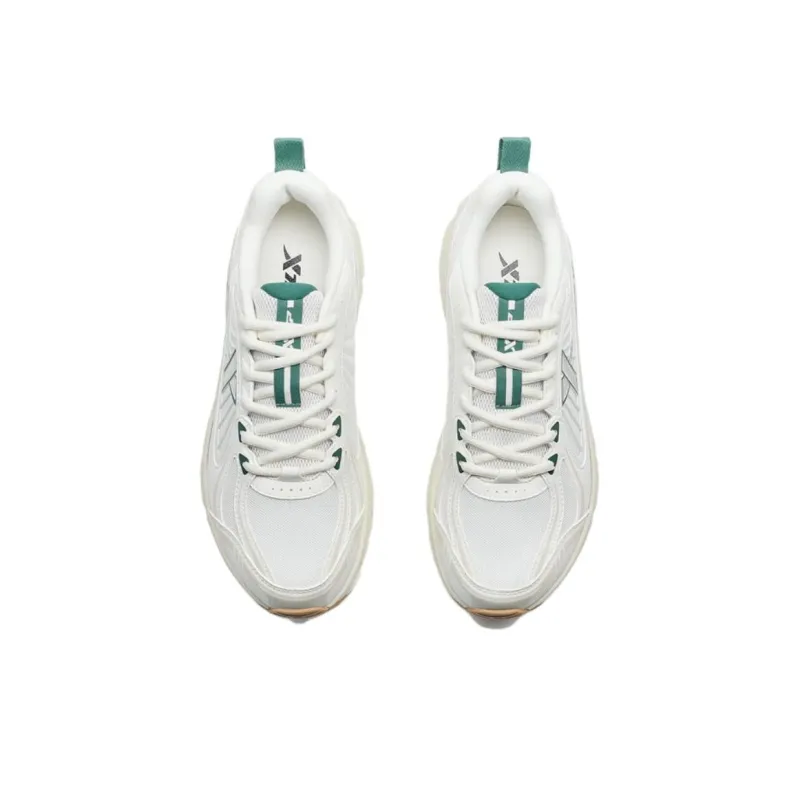 XTEP Absolute Dust 6.0 Anti Slip Wear Resistant Low Top Running Shoes Men's White Green-3