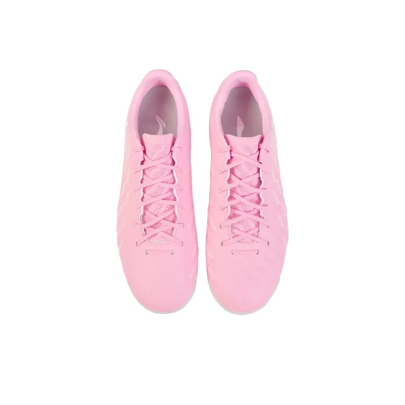 LiNing TF Rubber Broken Studs Artificial Ground Wear-Resistant Slip-Resistant Soccer Shoes Men's Pink White-3