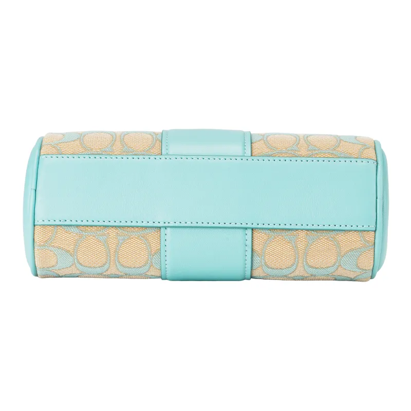 COACH Nolita Fabric With Leather One Shoulder Handbags Small Size Women's Green Multicolor-3