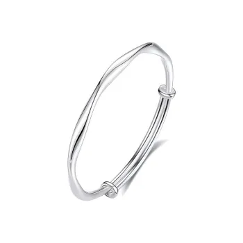 QIANCHANG S999 Fine Silver Bangles Women's