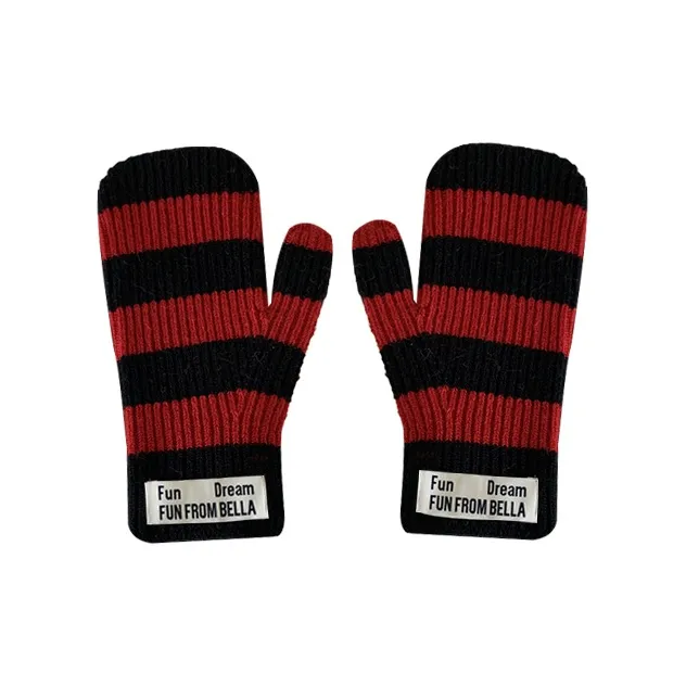 MUSTKOO Knitted Fabric Knit Gloves Women's-1