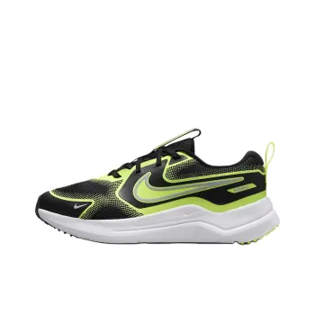 Nike Cosmic Runner Anti Slip And Wear Resistant Breathable Low Top Kids' Running Shoes Black Yellow Teenagers