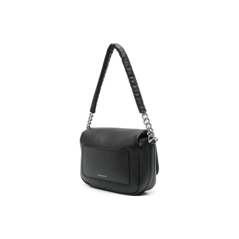 OFF WHITE Calfskin Handbag Shoulder Bag Small Size Women's Black-1