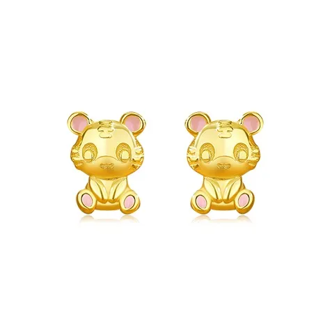 KING TAI SANG S925 Silver Stud Earrings Women's-5