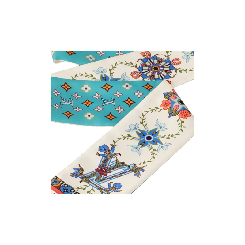 LOUIS VUITTON Silk Silk Scarves Unisex Cream-2