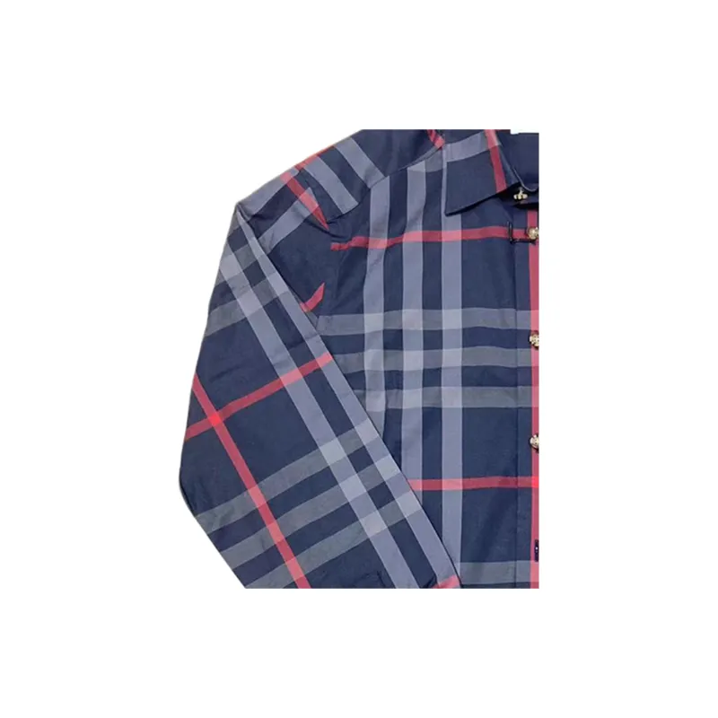 Burberry Shirts Men Dark Blue-4