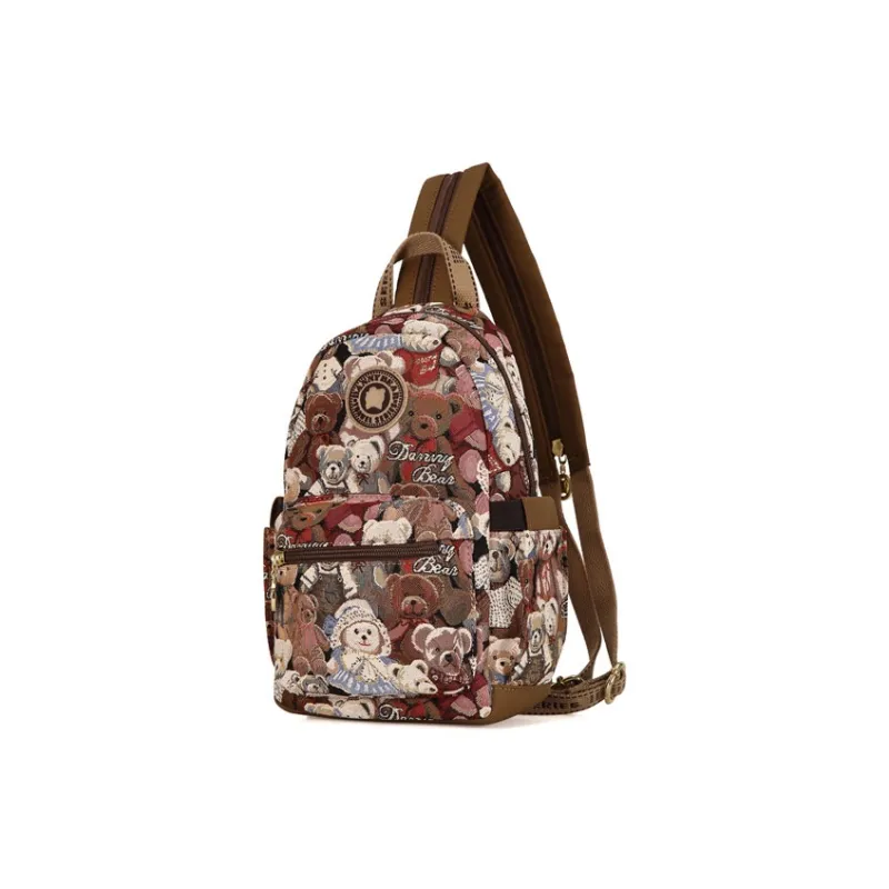 DANNYBEARJEANS Fabric Backpack Regular Unisex Multicolor-6
