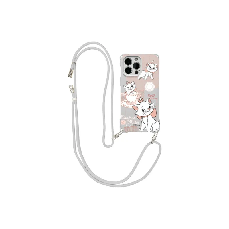 Disney Silicone Material Marie Cat, Cute, Backpack Style Phone Cases Compatibility With Apple 16/15/Plus/14/13/Pro/Max-12