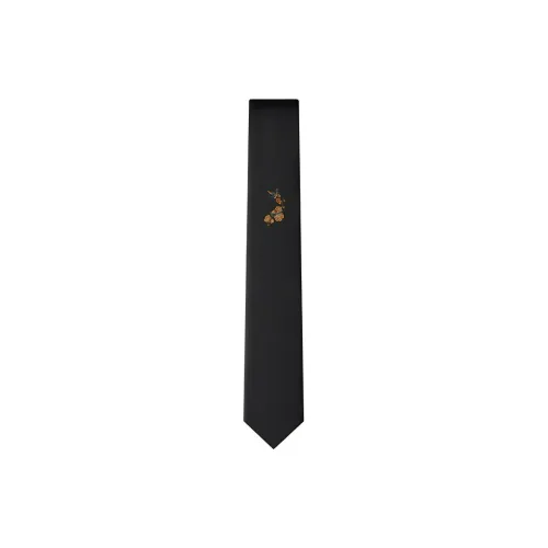 WILLIAM MILTON Mulberry Silk Ties Men's Black Accessories Business Casual Gift Box Set