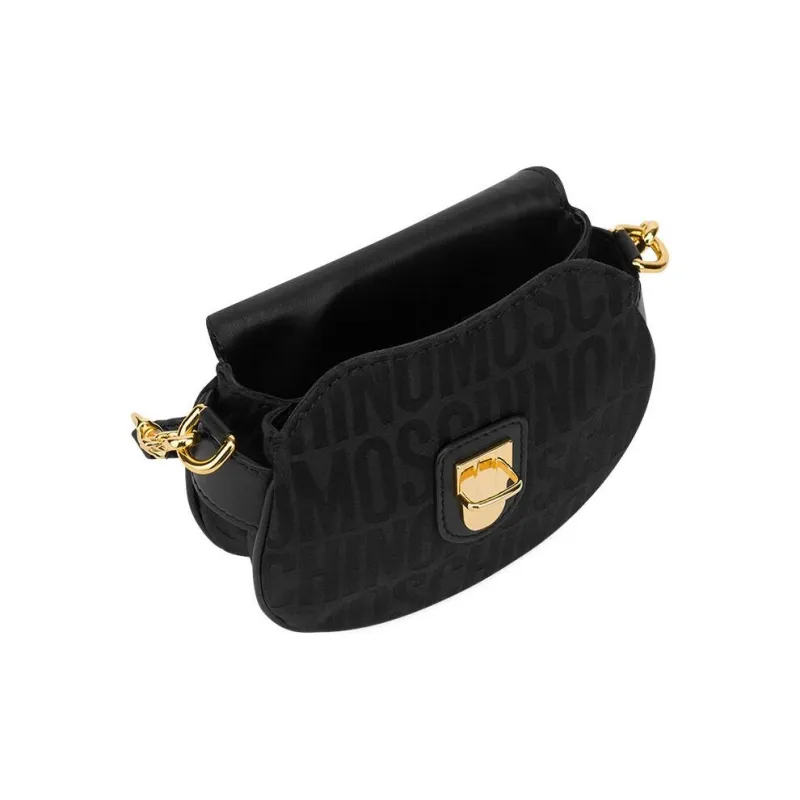 MOSCHINO Polyester Handbag Shoulder Bag Crossbody Bag Mini Women's Black-2