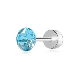 Hua Zi Stud Earrings 4mm-Ocean Blue