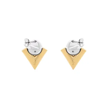 LOUIS VUITTON V For Vuitton Pearl And Metal Earrings
